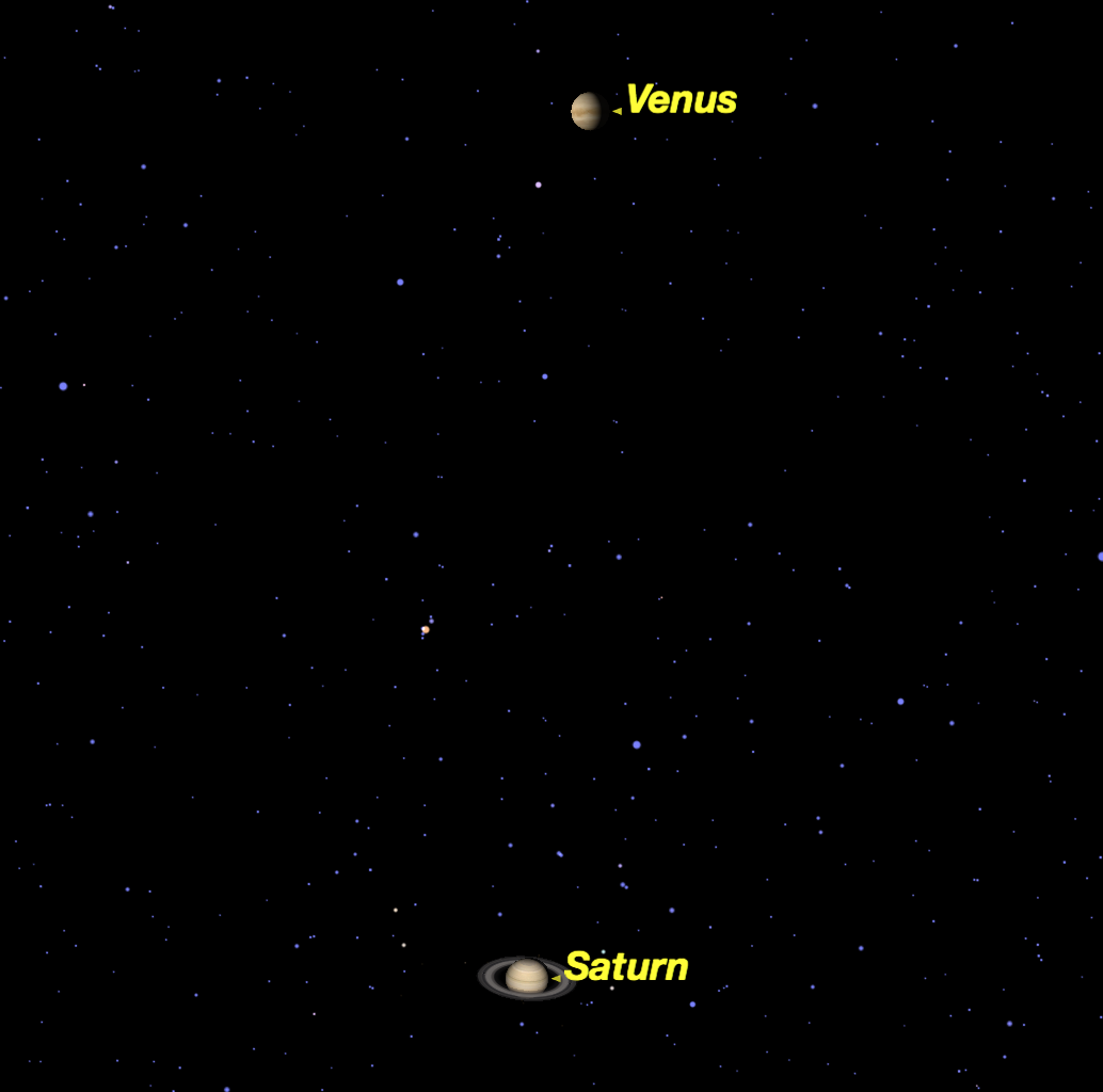 Venus Shines Near Saturn in Dazzling Display This Weekend